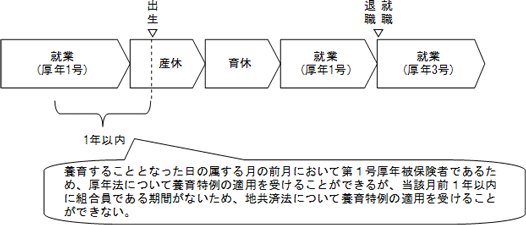 退職等年金給付について養育特例を受けることができないとき